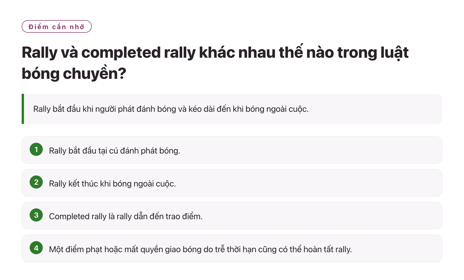 Rally và completed rally khác nhau thế nào trong luật bóng chuyền?——全文要点速览
