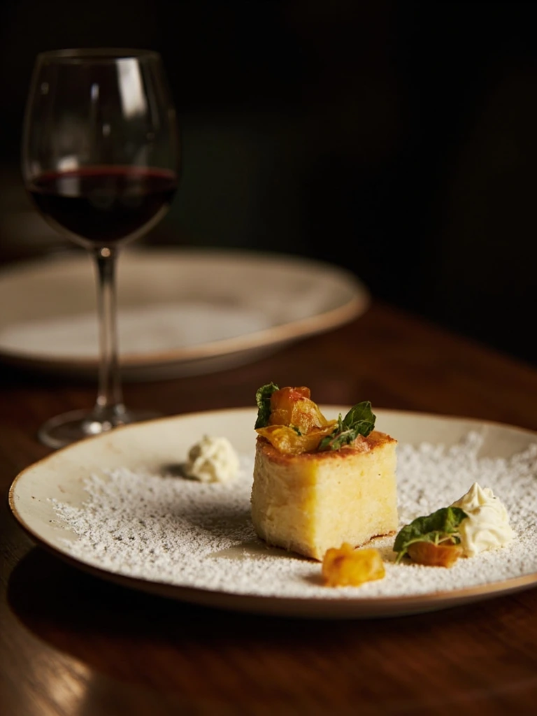 Olive oil cake with candied citrus and fresh ricotta