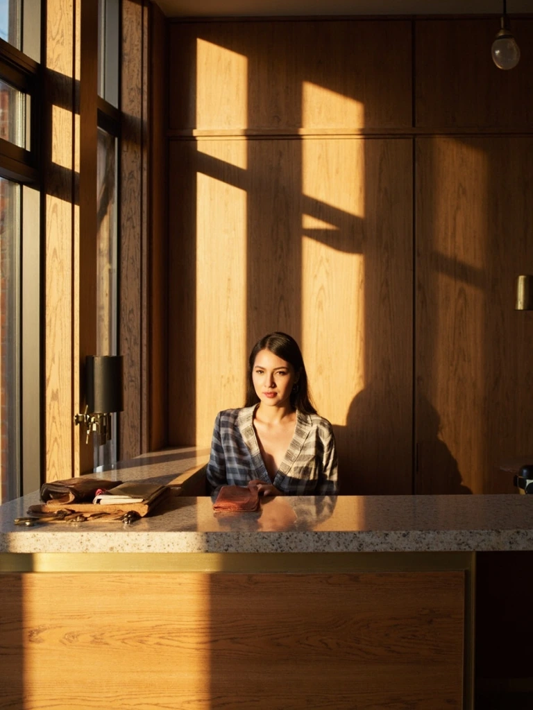 The concierge desk at Hotel Mora lobby